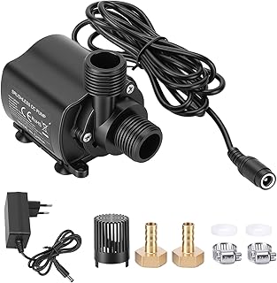 Wasserpumpe 12V 800L/H 5M, Wasserpumpe Klein mit 5 Gang-Drehzahlregelung | Tauchpumpe Aquarium Pu…