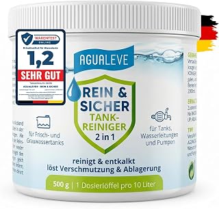AGUALEVE® REIN & SICHER 500 g *NEU* – innovativer 2 in 1 Frischwassertank-Reiniger mit Aktiv…