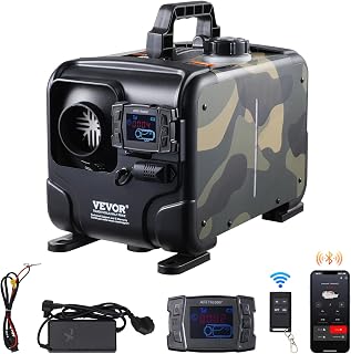 VEVOR 8 kW Dieselheizung 12 V / 24 V All in One Diesel-Luftheizung mit Bluetooth-App & Fernbedien…