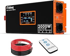 48V 2000W Wechselrichter 48V auf 230V Reine Sinuswelle -Spannungswandler mit LCD Display 2 EU-Ste…