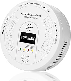 Gasmelder Erdgasdetektor CH4/Propan/Methan 100% Batteriebetrieben – Kombinierter Gasalarm mit Opt…