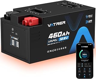 VATRER POWER 12,8V 460Ah LiFePO4 Batterie mit Selbstheizung & Bluetooth | 300A Smart BMS·5888Wh …