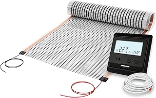 12 Volt Elektro Fußbodenheizung 2.0 Meter inkl. Thermostat zur Temperierung von Bodenflächen im…
