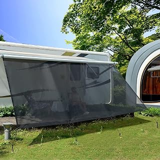Dulepax Wohnmobil View Blocker Sonnenschutz, universeller RV Markisen Sichtschutz Vorderwand Bild…