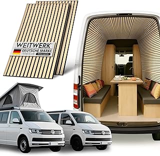 Leichte Paneele für Camper Ausbau, Wohnmobil & Van | Filz Verkleidung 4er-Set | 2,42 m² Gesamtf…