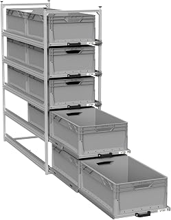 VOBI Wohnmobil Regal System Tower 4-1200, 488×1205 mm mit 5 Auszügen