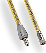 ONE DROP Allgasschlauch DIN DVGW 1/2″ x 2000 mm; Gasschlauch mit Schnellkupplung für Herdanschlu…