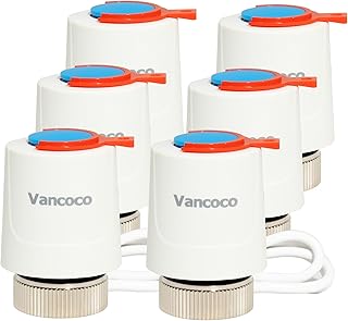 VANCOCO 6er Set Stellantrieb Fussbodenheizung 230V M30x1,5 NC