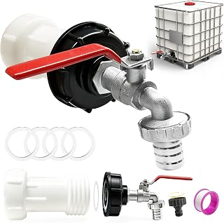 VEEKAY IBC Tank zubehör mit Auslauf, Verlängerung S60x6 Grobgewinde,3/4 Zoll,1000l Wassertank Z…