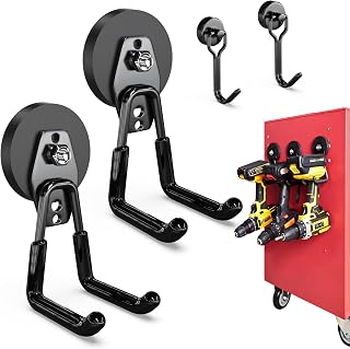 3-H 2 Stück Schwerlast-Magnethaken, extra starke Magnethalterung, Schwarz