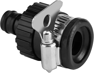 Wasserdieb Camping Edelstahl Gummi, Wasserhahn Adapter Verstellbar, Schlauchverbinder 6,5cm mit M…