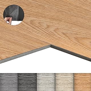 LZQ PVC Bodenbelag Vinylboden Selbstklebend mit Holz-Effekt, 72 Vinyl Fliesen 10,04m² Bodenflies…