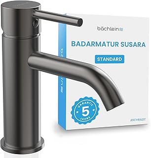 Bächlein Badarmatur Susara mit gebogenem Auslauf, Design Einhebelmischer mit langlebiger Keramik…