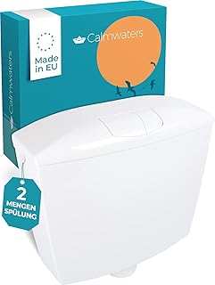 Calmwaters® Premium Spülkasten WC – Made in EU – wassersparend – 2-Mengen-Spülung – Aufputz Sp…