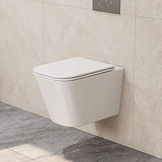 HOROW Rechteckiges Hänge WC Spülrandlos