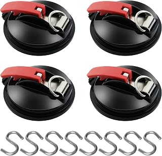 Saugnapf Haken – Saugnapfset, 4 Stück Saugnapf mit 8 S-Haken, Multifunktionaler Saugnapf, Starke…