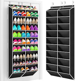 Yecaye 10 Ebenen Tür Organizer hängend, Schuhregal hängend, schwarz