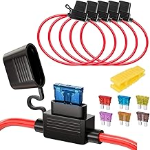 Gebildet 5pcs 16AWG Sicherungshalter mit Draht für KFZ LKW, 32V 20A Inline Flachsicherung Wasser…