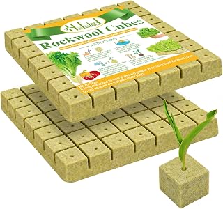 Halatool 98 Stück Steinwolle Anzucht 4x4x4cm Steinwolle Würfel