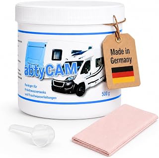abtyCAM Wassertank Reiniger Wohnmobil & Wohnwagen 500 g mit Aktivsauerstoff
