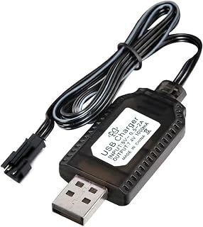 Akku-Ladekabel, USB Batterie Ladekabel Ladegerät, 3,7 V, für LiPo-Akkus, SM-2-Pin-Stecker, für…