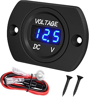 Joinfworld DC12V/24V Voltmeter,Wasserdicht Batterieanzeige mit LED Anzeige