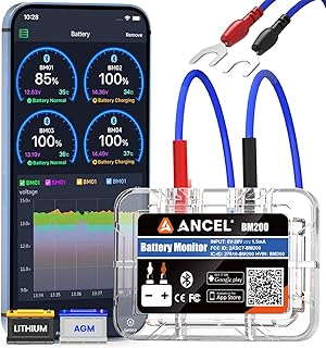 ANCEL BM200 Batterie Überwachung, Bluetooth Batteriewächter Battery Monitor