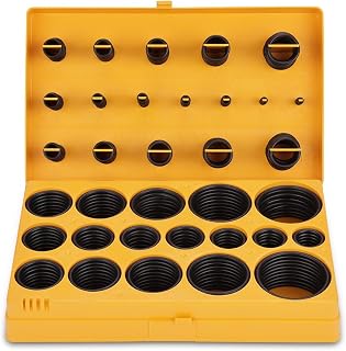 Hoteche 419-teiliges Universal O-Ring Sortiment Set, Nitrile Rubber NBR Material, Metrisch, mit A…
