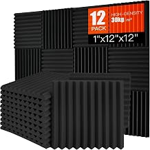 12 Pack Akustikschaumstoff, Akustikpaneele Wand Schalldämmung