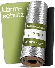 Praknu Alubutyl Auto Dämmung 2 mm 40×500 cm – Anti Dröhn Matte – Dämmmatte