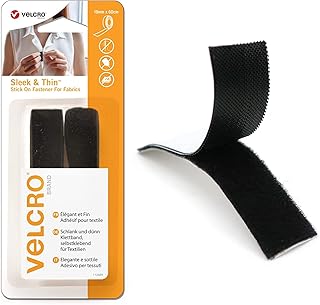VELCRO Marke | Eleganter & dünner Klebeverschluss für Stoffe | Stark haftender Klettverschluss,…