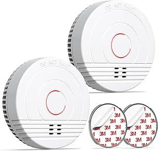 Batterie Rauchmelder mit Magnethalterung, Zertifiziert DIN EN14604, Feuermelder mit Fotoelektrisc…