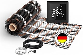 Elektrische Fußbodenheizung für Fliesen: Zweiader-Heizmatte WARMON ULTRA 200 W/m² inkl. Thermo…