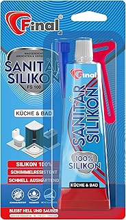 FINAL Sanitär Silikon 1x50ml – Wasserfester Dichtstoff in Profiqualität, für Bad, Dusche & Kü…