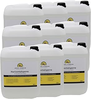 Horizontalsperre (9x10l) Verkieselung Trockene Wand Kellerabdichtung Bohrloch Injektion für daue…