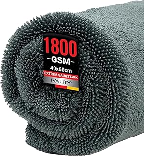 Ivality® Auto Trockentuch Groß 40×60 cm – 1800 GSM Ultra Saugstarke Mikrofasertücher für Au…