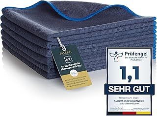 6er Set Auto Mikrofasertücher 400GSM – Autopflege Poliertuch fusselfrei & Extreme Saugkraft – Al…