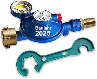 Bluecraft Caravanregler Gasregler 30mbar Fahrzeugregler für Wohnmobil Wohnwagen Marine-Regler mi…