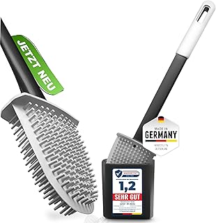 WC BÜRSTE SILIKON, Flache Klobürste, für Badezimmer, Wohnmobil, antibakteriell, Hygienische Re…