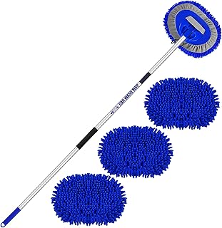 160cm 63” Autowaschbürste Mit Teleskopstiel Wohnmobil Auto Waschbürste Reinigungsset Mikrofas…