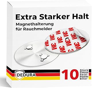 Rauchmelder Magnethalter 10er Set mit extra starken Klebepads – ohne Bohren und Schrauben – Magne…
