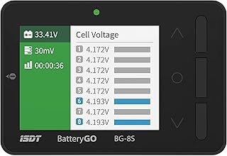 ISDT BG-8S Batterieanzeige Batterietester Akkutester Batterieprüfergerät für LiPo/Life/Li-ion/…