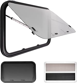DIFU Wohnwagen Fenster 900×550 mm Ausstellfenster mit ECE 43R Geprüft, Gehärtetem Glas Fenster …