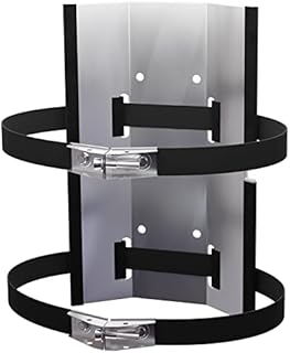 Drehmeister Gasflaschenhalter – Halterung für Gasflasche Ø 300mm + 2 Spannbänder mit Spannschl…