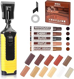 NYBQ Laminat Reparaturset, 24 Stück Holz Parkett Reparaturset Neuem Upgrade-Schmelzwerkzeug, 11 …