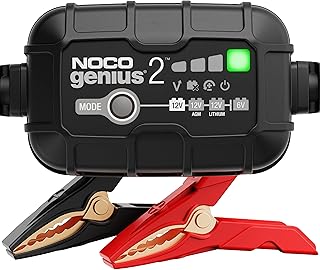 NOCO GENIUS2: 2A 6V/12V Intelligentes Batterieladegerät – Automatischer Erhaltungslader, Ladeg…
