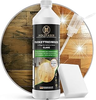 Parkettreiniger MATT/GLÄNZEND – 3-in-1 Konzentrat 1 L für versiegelte Parkett- & Holzböden, …