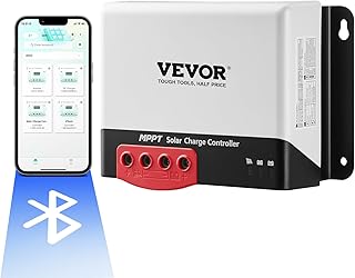 VEVOR 50A 12V 660W / 24V 1320W MPPT Solarladeregler Solarregler Solarmodul Laderegler mit TTL-Kom…