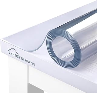 Glasklar Folie 2mm, abgeschrägte Kante, transparente Tischdecke Tischschutz, Tischfolie transpar…